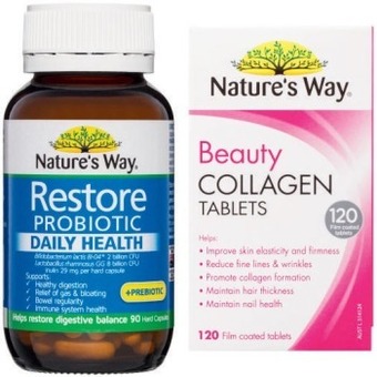 Coles Nature's way restore probiotic daily health 90 pack or beauty collagen 120 pack offer