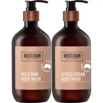 Coles Woodsman body wash 1 litre offer