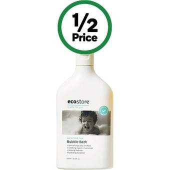 Woolworths Ecostore baby bubble bath 500ml offer