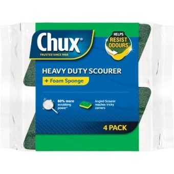 Woolworths Chux heavy duty scourer scrubs pk 4 offer