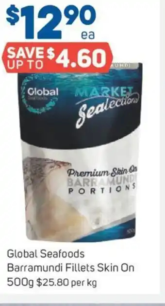Foodland Global Seafoods Barramundi Filets Skin On 500g offer