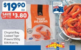 Chrystal Bay Cooked Tiger Prawns 550g