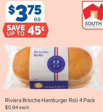 Foodland Riviera Brioche Hamburger Roll 4 Pack offer