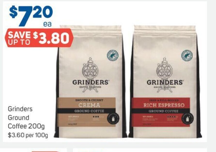 Grinders Ground Coffee 200g offer at Foodland