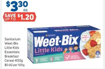 Foodland Sanitarium Weet-Bix Little Kids Essentials Breakfast Cereal 400g offer