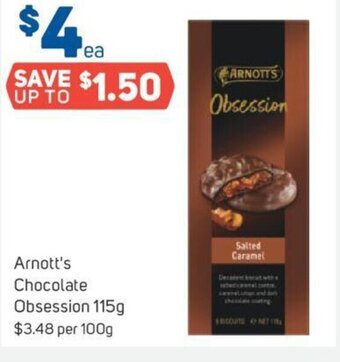 Foodland Arnott's Chocolate Obsession 115g offer