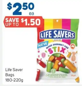 Foodland Life Saver Bags 180-220g offer