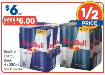 Foodland Red Bull Energy Drink 4 x 250ml. offer