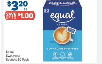 Equal Sweetener Sachets 50 Pack