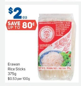 Foodland Erawan Rice Sticks 375g offer