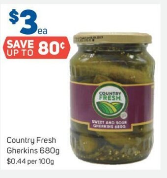 Foodland Country Fresh Gherkins 680g offer