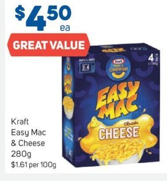 Foodland Kraft Easy Mac & Cheese 280g offer
