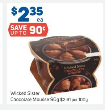 Foodland Wicked Sister Chocolate Mousse 90g offer