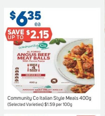 Foodland Community Co Italian Style Meals 400g offer