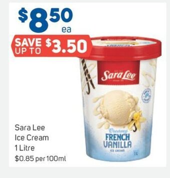 Foodland Sara Lee Ice Cream 1 Litre offer