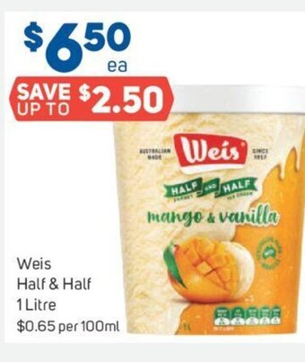Weis Half & Half 1 Litre