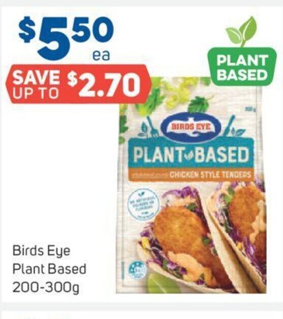 Birds Eye Plant Based 200300g offer at Foodland