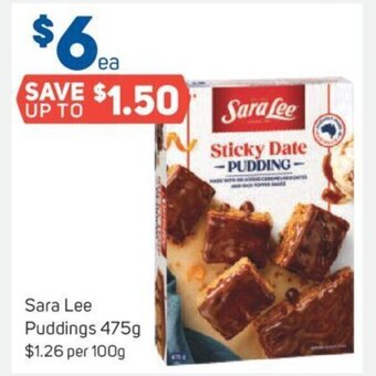 Foodland Sara Lee Puddings 475g offer
