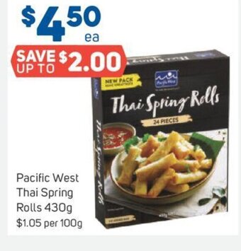 Foodland Pacific West Thai Spring Rolls 430g offer