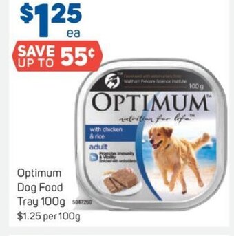 Foodland Optimum Dog Food Tray 100g. offer