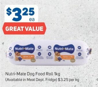 Foodland Nutri-Mate Dog Food Roll 1kg offer