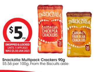 Coles Snackzilla Multipack Crackers 90g offer