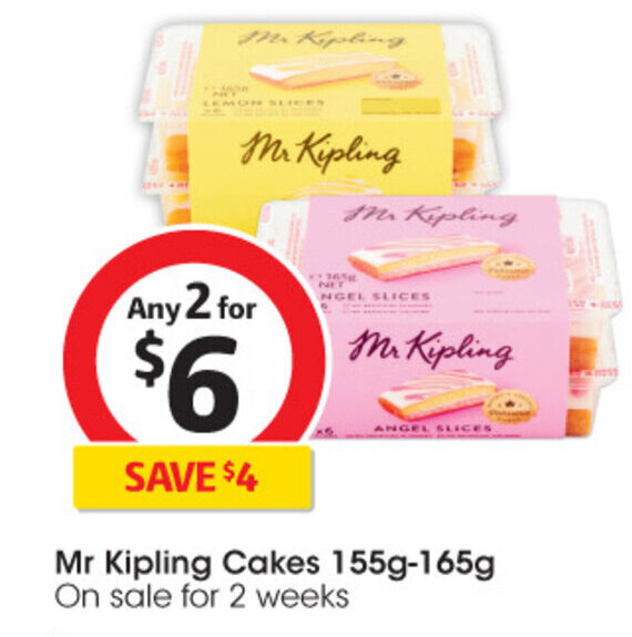 Mr Kipling Cakes 155g165g offer at Coles