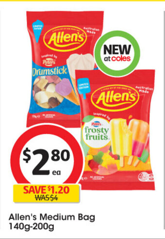 Coles Allen's Medium Bag 140g-200g offer
