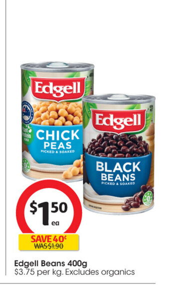 Coles Edgell Beans 400g offer