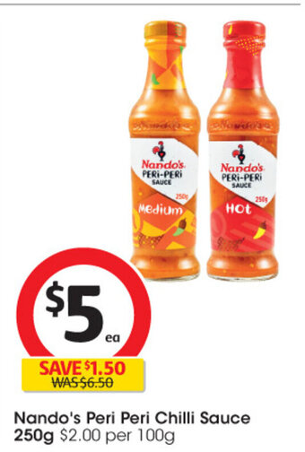 Coles Nando's Peri Peri Chilli Sauce 250g offer
