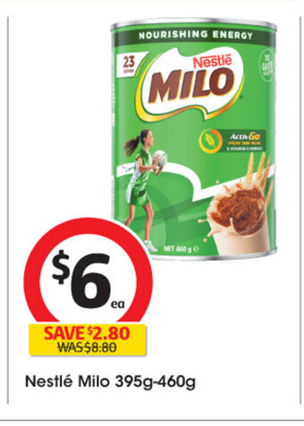 Coles Nestlé Milo 395g-460g offer