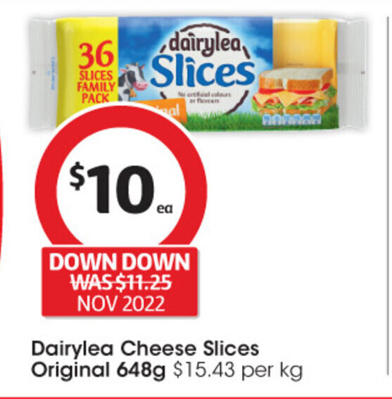 Dairylea Cheese Slices Original 648g offer at Coles
