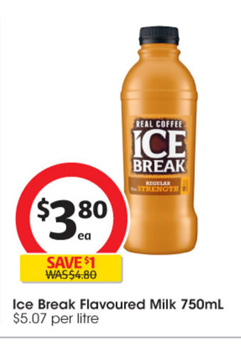 Coles Ice Break Flavoured Milk 750ml.. offer