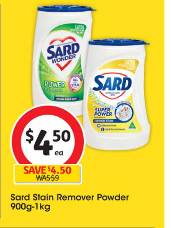 Sard Stain Remover Powder 900g1 kg offer at Coles