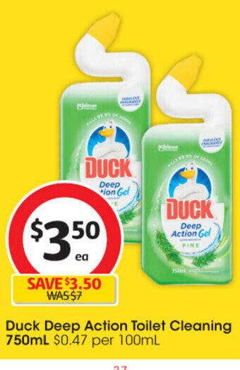 Coles Duck Deep Action Toilet Cleaning 750 ml offer