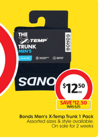 Bonds Men's X-Temp Trunk 1 pack