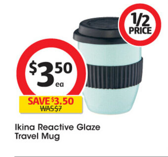 Coles Ikina Reactive Glaze Travel Mug offer