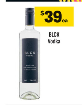 Coles BLCK Vodka offer