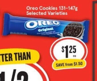 IGA Oreo Cookies 131-147g offer