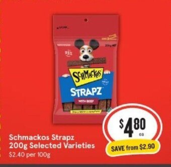 IGA Schmackos Strapz 200g offer