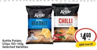 IGA Kettle Potato Chips 150-165g offer