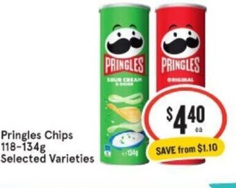 IGA Pringles Chips 118-134g offer