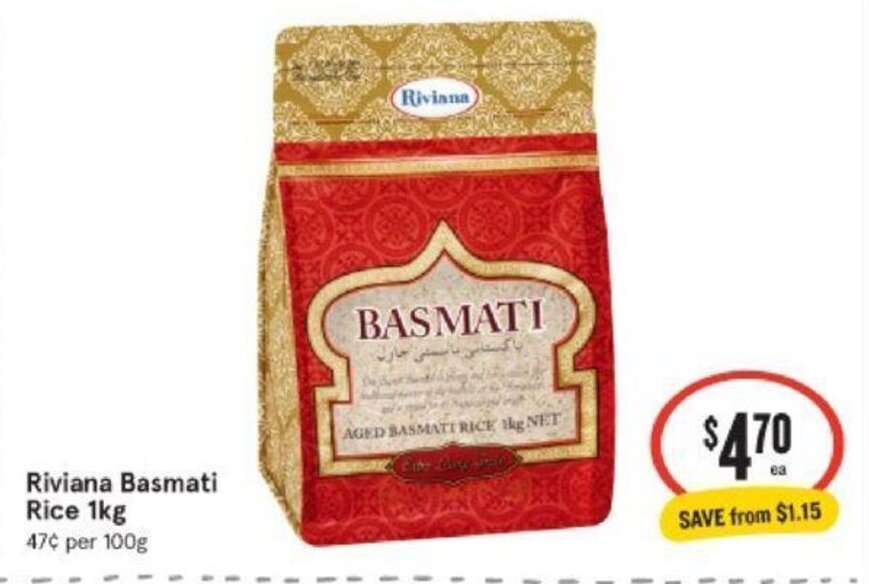 Riviana Basmati Rice 1kg offer at IGA