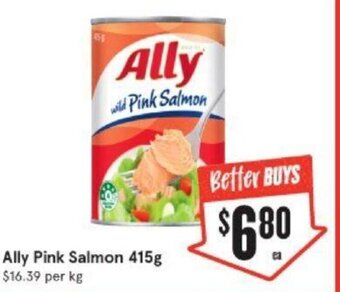 IGA Ally Pink Salmon 415g offer