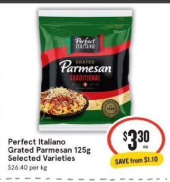 IGA Perfect Italiano Grated Parmesan 125g offer