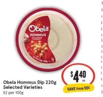 Obela Hommus Dip 220g