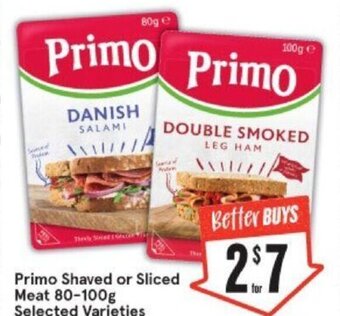IGA Primo Shaved Or Sliced Meat 80-100g offer