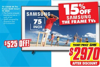 The Good Guys 75" LS03B 4K The Frame QLED Smart TV 2022 offer