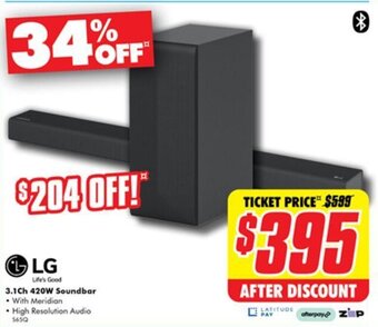 The Good Guys 3.1Ch 420W Soundbar offer