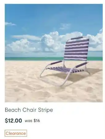 Kmart Beach Chair Stripe offer